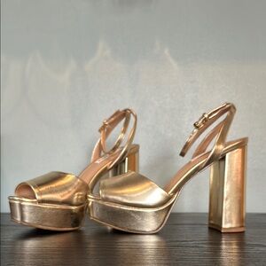Gold Platform Heels